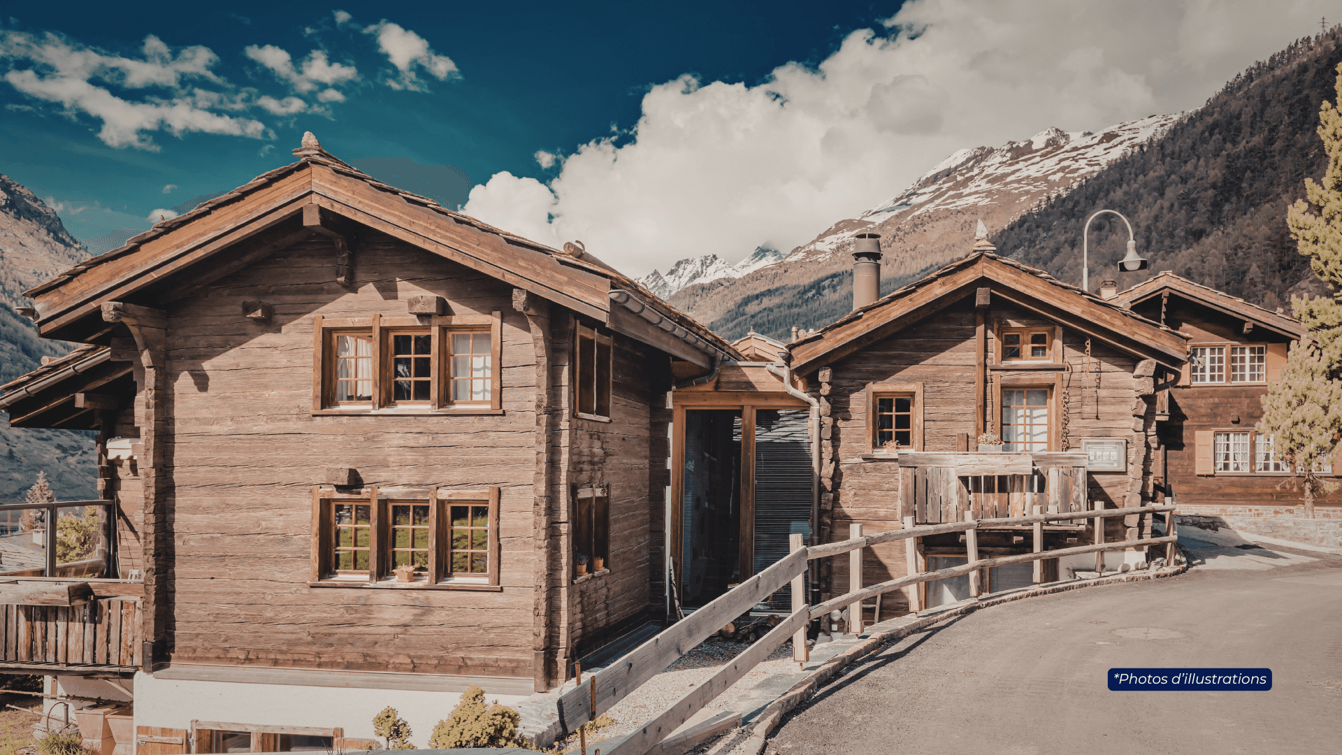 Ensemble de 5 chalets touristiques attenants à un hôtel de charme au coeur de l'Auvergne