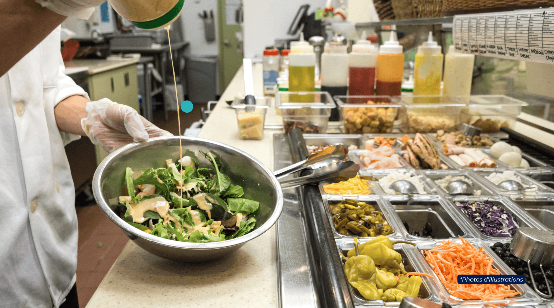 Entreprise de restauration rapide de qualité avec un bar à salade en libre-service à Levallois-Perret (92)